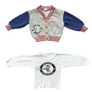 Patty Cakes Childs Jr. Varsity Cardigan + Long Sleeve - sz 2T